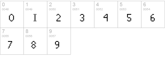 P22FolkArt-Block numbers 0-9 preview