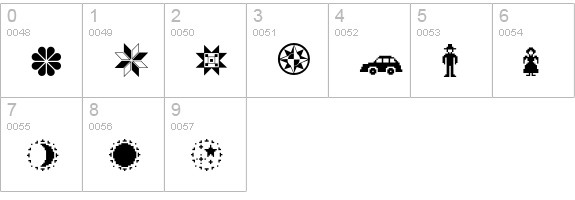 P22FolkArt-Extras numbers 0-9 preview