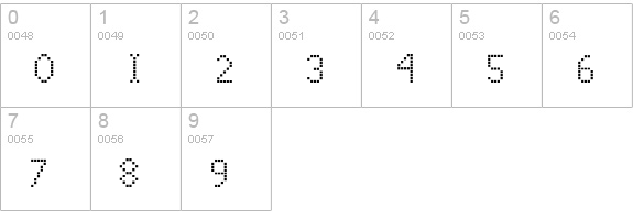 P22FolkArt-Square numbers 0-9 preview