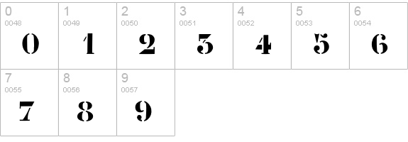 P22PopArt-Stencil numbers 0-9 preview