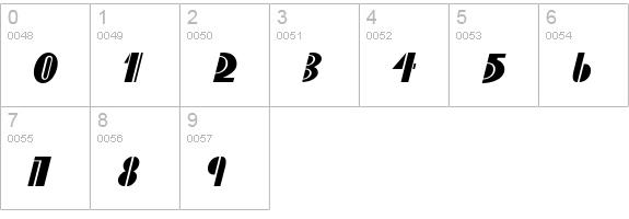 P22Sinel numbers 0-9 preview