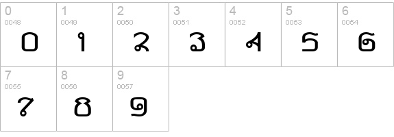 Pad Thai numbers 0-9 preview