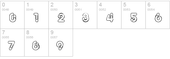 PageClips Regular numbers 0-9 preview
