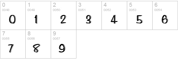 Paghetti numbers 0-9 preview