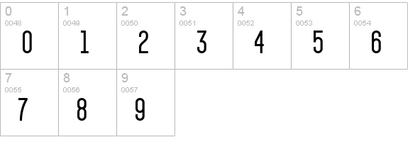 Pakt ExtraBold numbers 0-9 preview