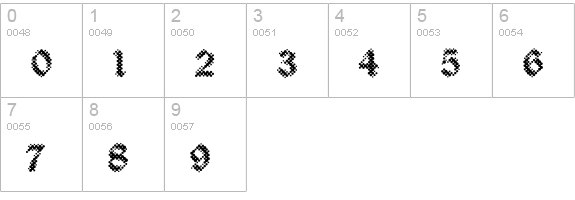 PalimpsestDark numbers 0-9 preview