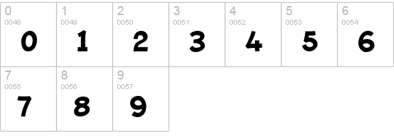 Paltime Solid numbers 0-9 preview