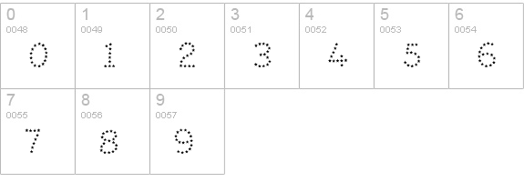 Paltime Star numbers 0-9 preview