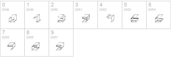 Paper Cube *cube version*Regular numbers 0-9 preview