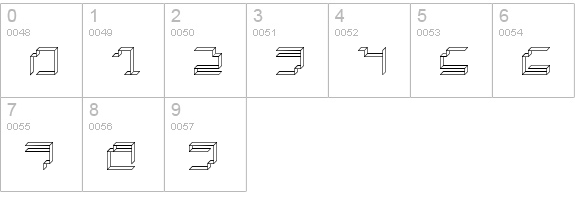 Paper Cube paperRegular numbers 0-9 preview