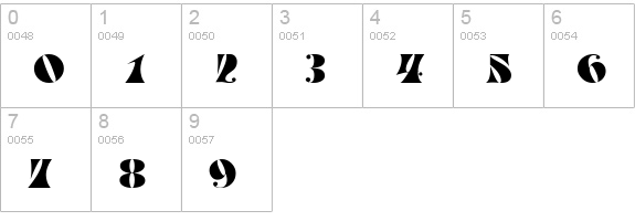 Parade numbers 0-9 preview