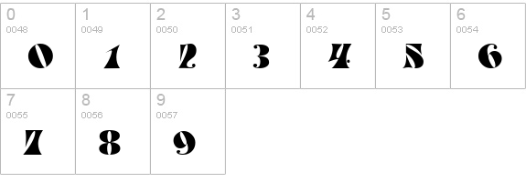 Parade Regular numbers 0-9 preview