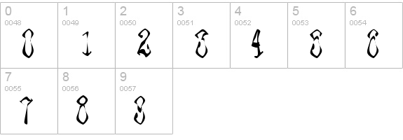 Paraffin numbers 0-9 preview