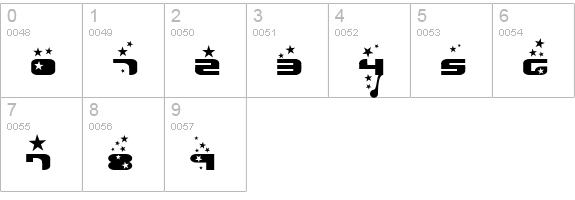 Parasol numbers 0-9 preview