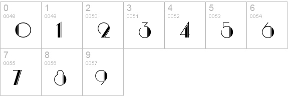 ParkLane numbers 0-9 preview