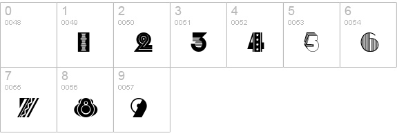 Pastiche numbers 0-9 preview