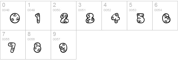 Patches numbers 0-9 preview