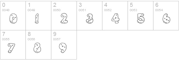PC Snowballs numbers 0-9 preview