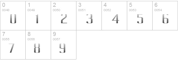Pecot Lined numbers 0-9 preview