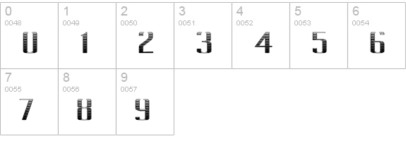 Pecot Lined Jewel numbers 0-9 preview