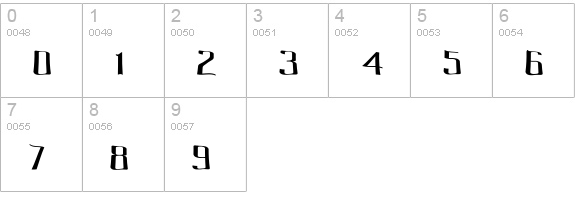 Pecot Spacewarp numbers 0-9 preview