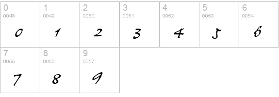 Pelota-Regular numbers 0-9 preview