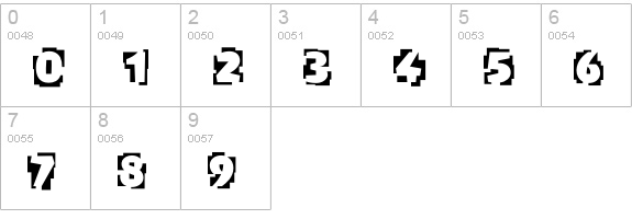 Penguin-Deco numbers 0-9 preview
