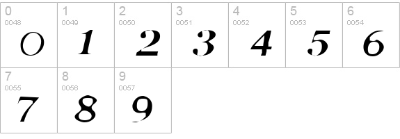 Pensmooth numbers 0-9 preview