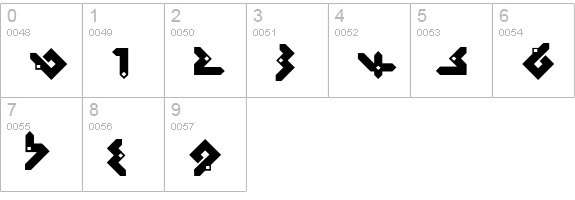 Pentomino numbers 0-9 preview