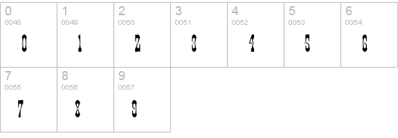 Pepperwood Fill numbers 0-9 preview