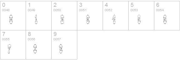 Pepperwood Std Outline numbers 0-9 preview