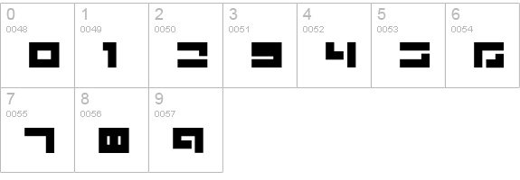 Performar numbers 0-9 preview