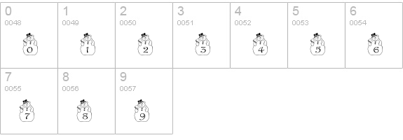 pf_snowman2 numbers 0-9 preview