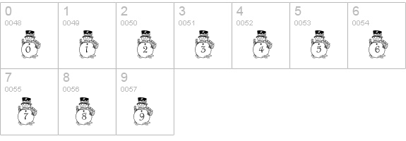 pf_snowman3 numbers 0-9 preview