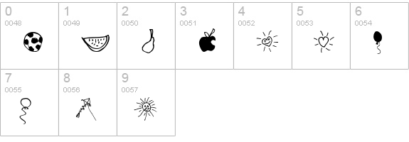 PFKids LilStuff numbers 0-9 preview