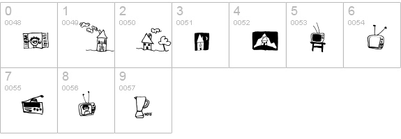 PFKidstuff-Regular numbers 0-9 preview