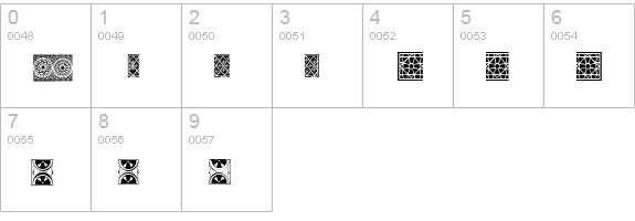 PFOrnmTreasures1-Regular numbers 0-9 preview