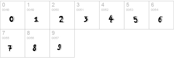 PFPlayskoolPro-3D numbers 0-9 preview