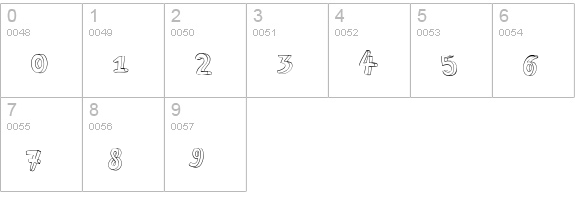 PFPlayskoolPro-3DOutline numbers 0-9 preview