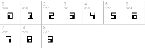 Phaser Bank Condensed numbers 0-9 preview