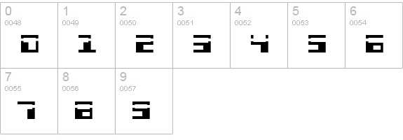 Phaser Bank Laser numbers 0-9 preview