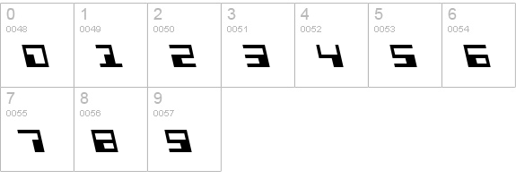 Phaser Bank Leftalic numbers 0-9 preview