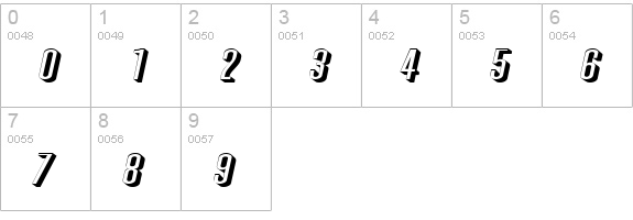 Phoenix Extended Italic numbers 0-9 preview