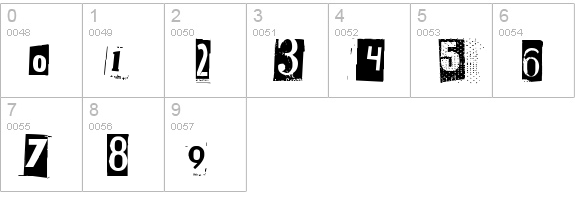 Phorssa numbers 0-9 preview