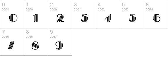 PiccadillyD numbers 0-9 preview