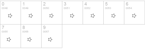 Picto Glyphs numbers 0-9 preview