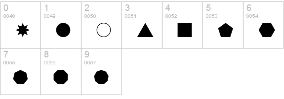 PictographOne numbers 0-9 preview