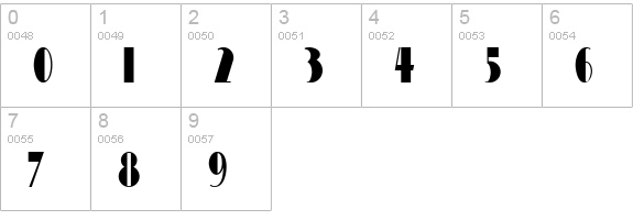 PicturePostcardNF Medium numbers 0-9 preview