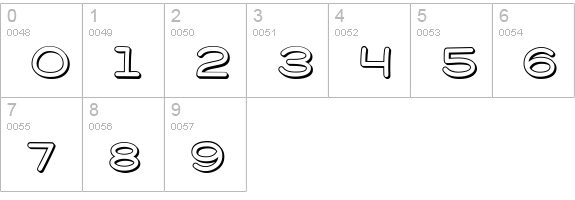 Pie Contest BTN Shadow numbers 0-9 preview