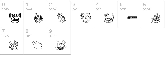 Pika Pika numbers 0-9 preview
